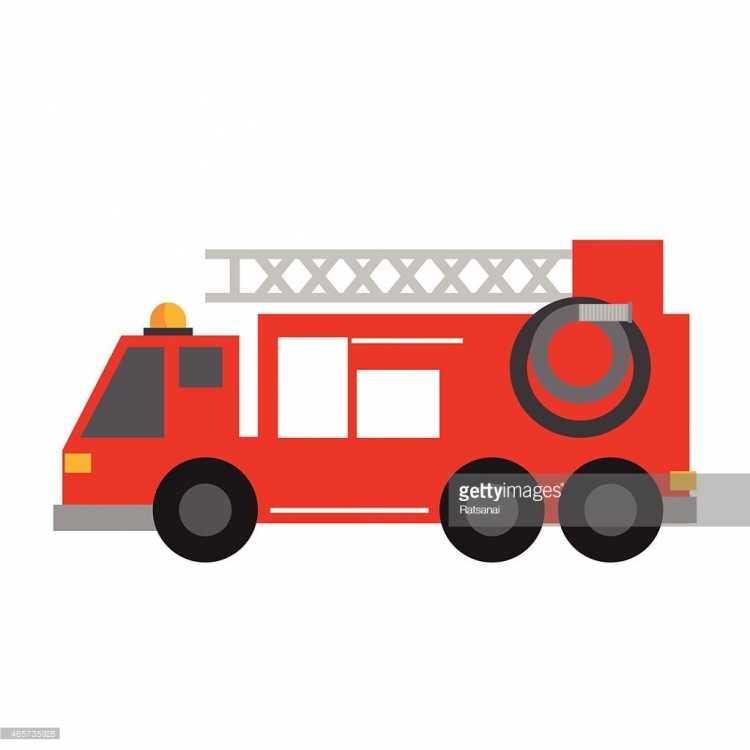 Пожарная машина раскраска для малышей