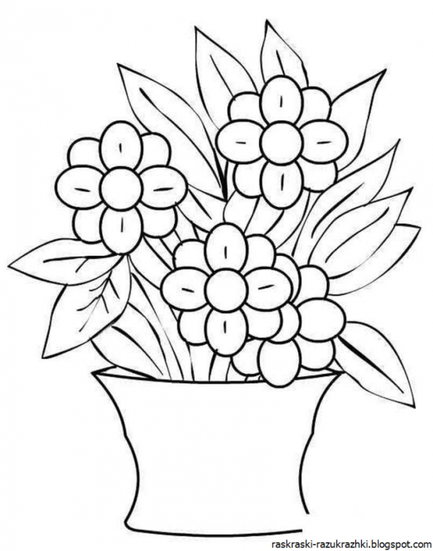 Раскраска букет роз