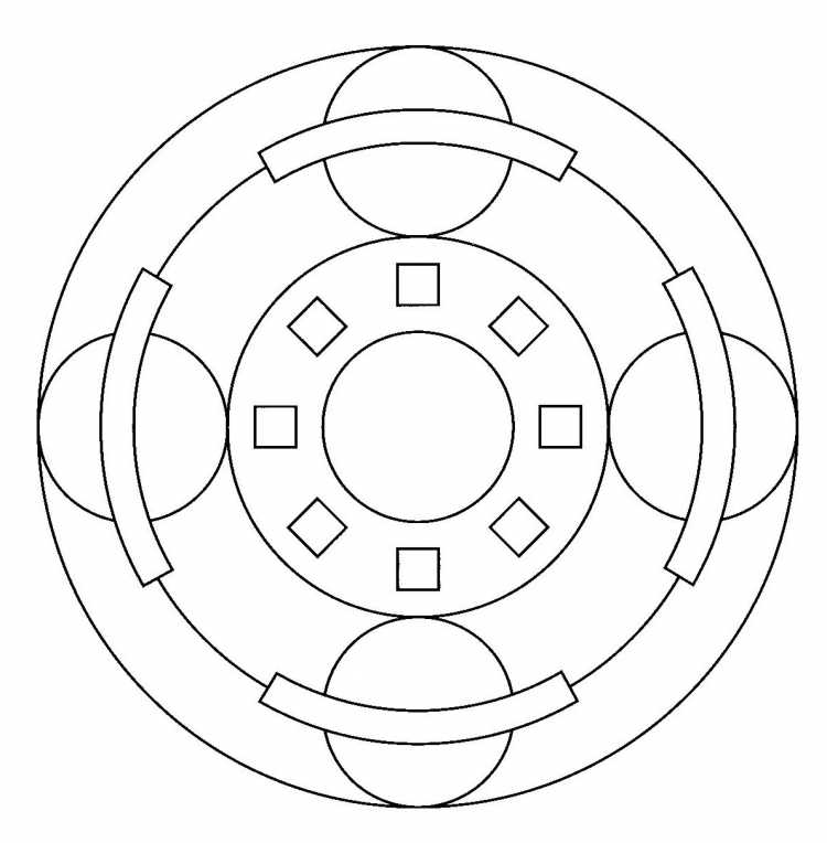 Раскраска тарелка для детей 2-3 лет