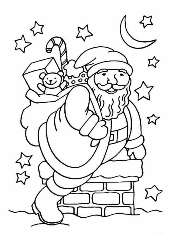 Раскраска новый год для детей