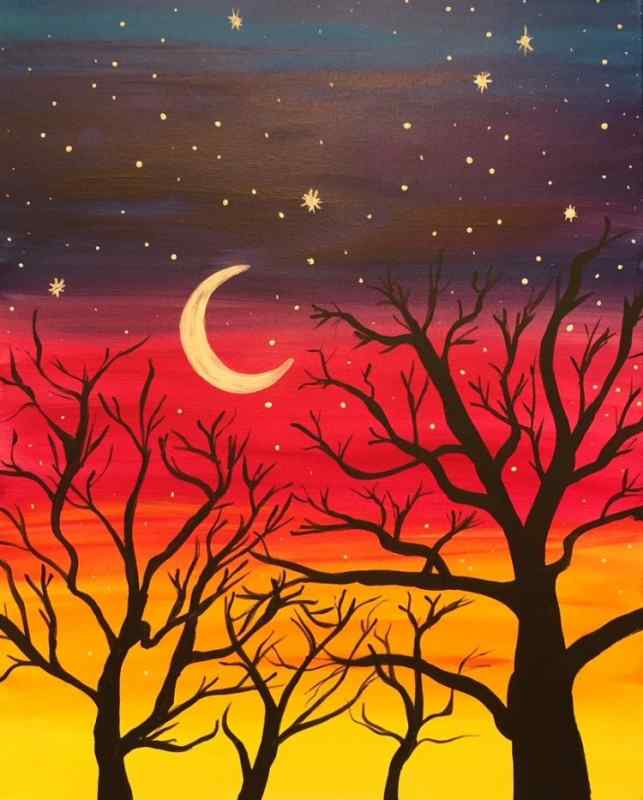 Пейзажи для рисования гуашью