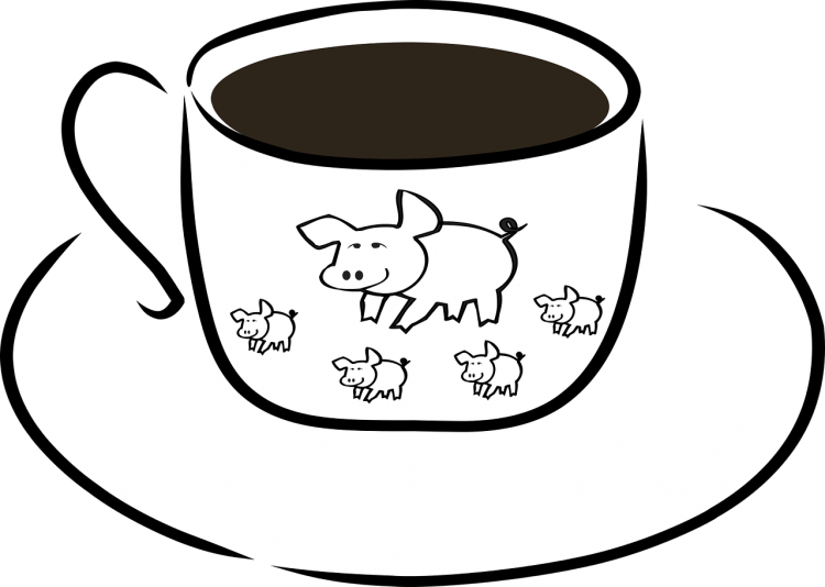 Кофе раскраска для детей