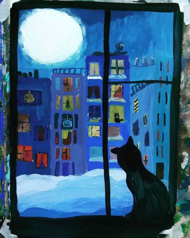 Кошка в лукошке