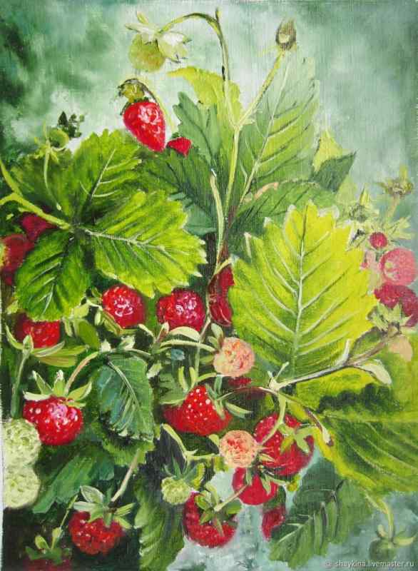 Масляная живопись Земляничная Полянка