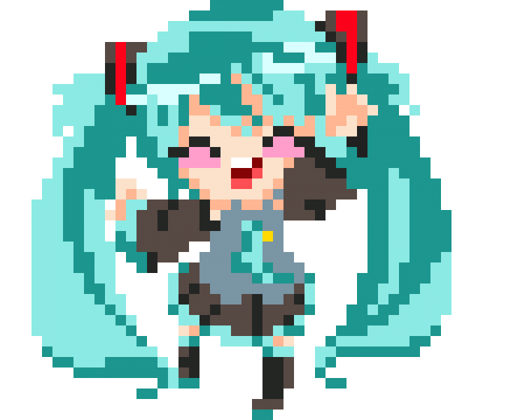 Хатсуне Мику вышивка крестиком