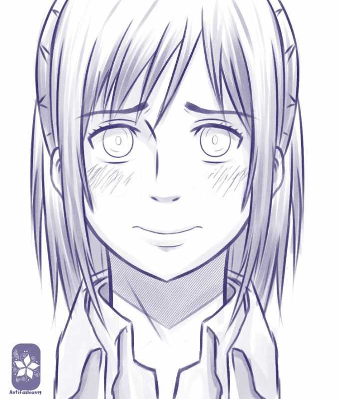 Саша Браус атака титанов карандашом