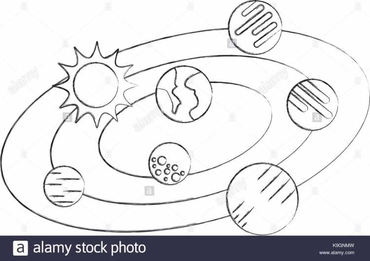 Galaxy and Planets трафарет