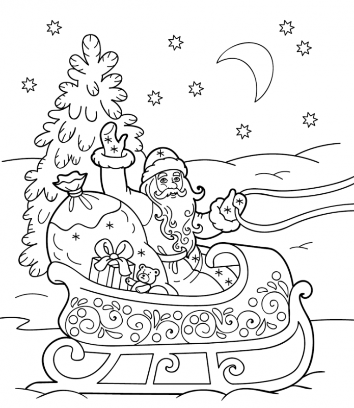 Новогодняя раскраска