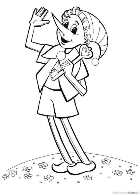 Буратино карандашом