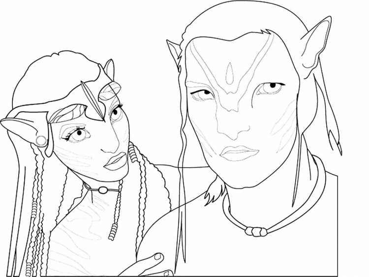 Раскраска Нейтири раскраска аватар