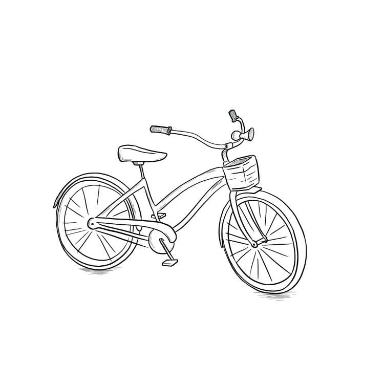 Велосипед карандашом