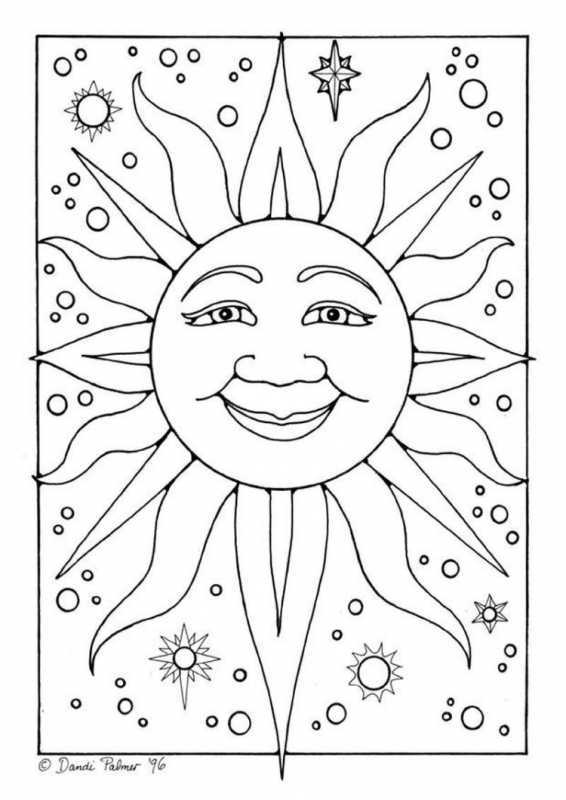 Солнце рисунок карандашом