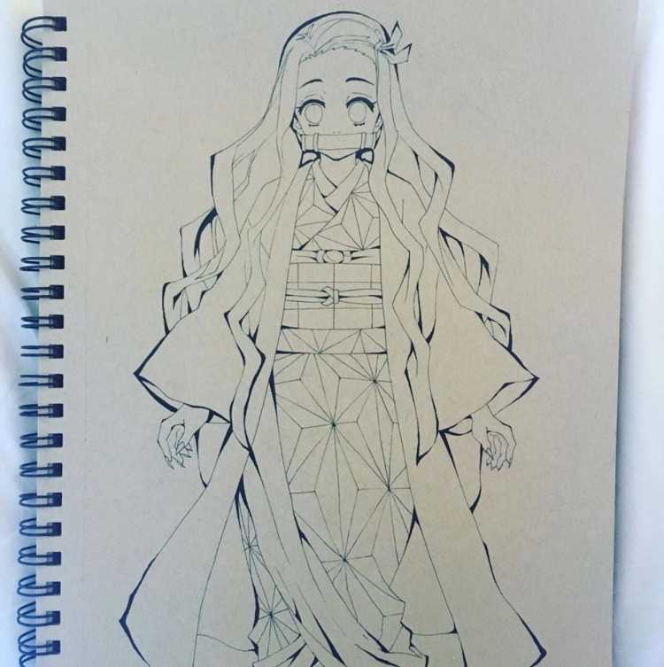 Незуко раскраска