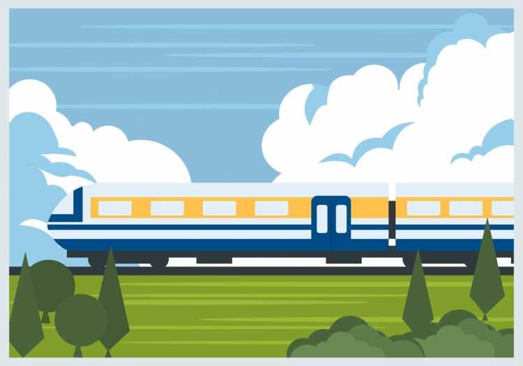 Поезд вектор