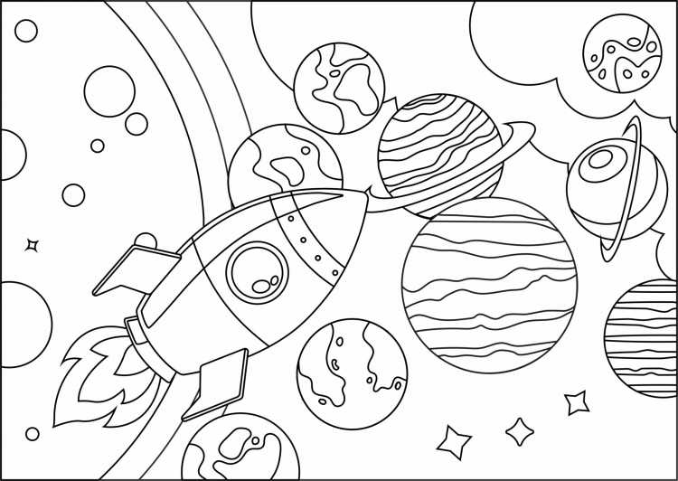 Планеты карандашом для срисовки