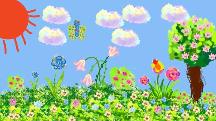 Поляна цветов для детей