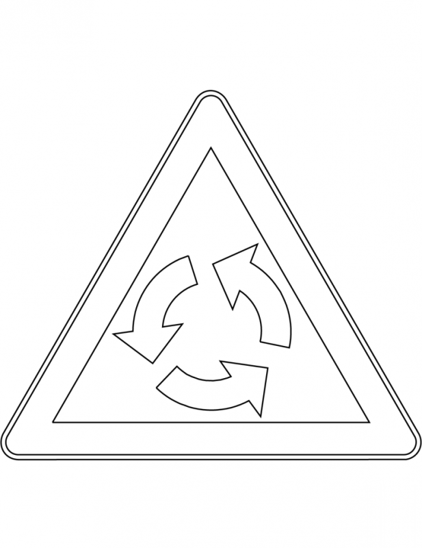 Дорожные знаки приоритета раскраска