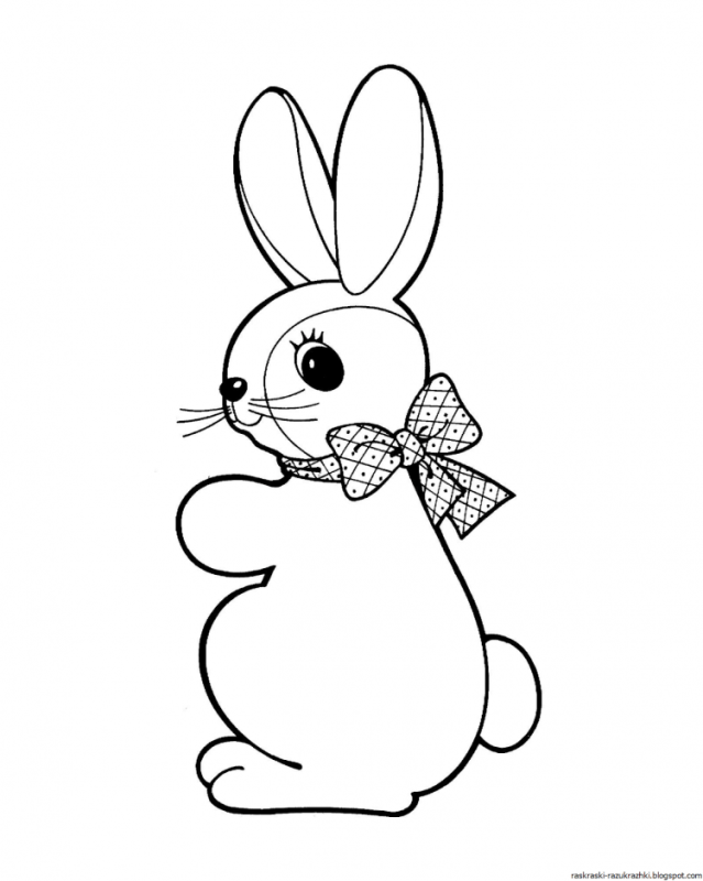 Раскраска кролик