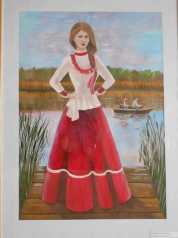 Подсолнуховое поле акварелью