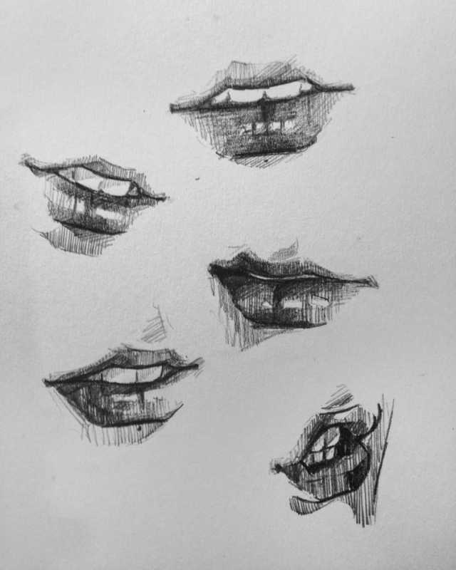 Губы рисунок