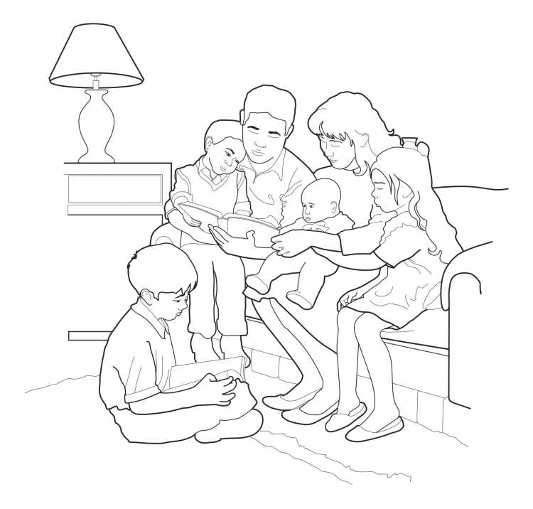 Раскраска семья