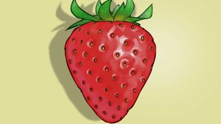 Рисование клубники