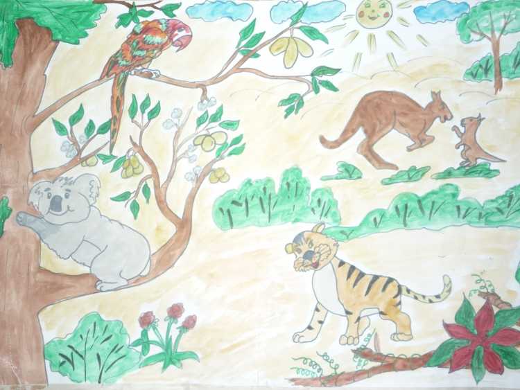 Рисунок на тему животный мир