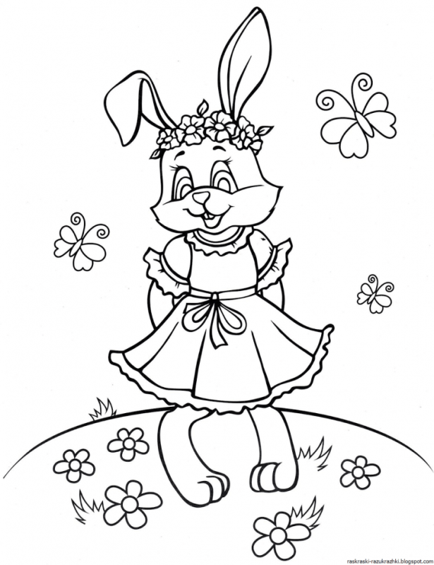 Зайчиха раскраска
