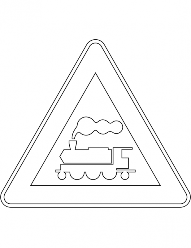 Заготовки дорожных знаков для раскрашивания