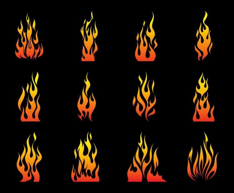Огонь нарисованный