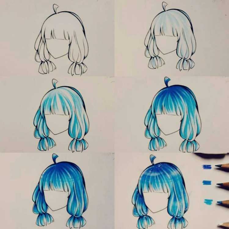 Прически для рисования милые