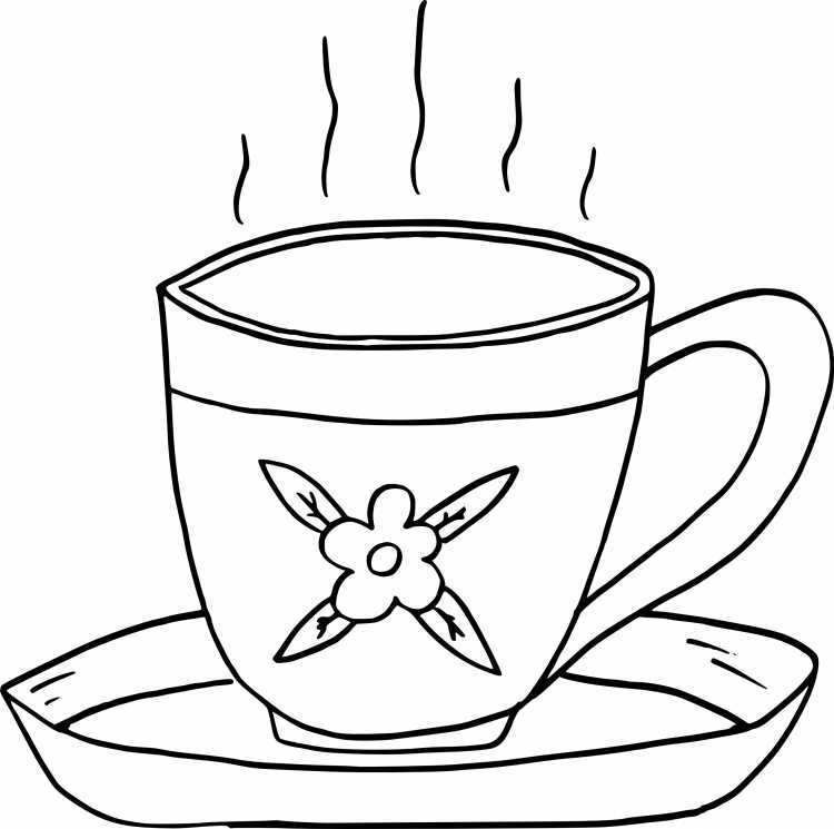 Чашка раскраска