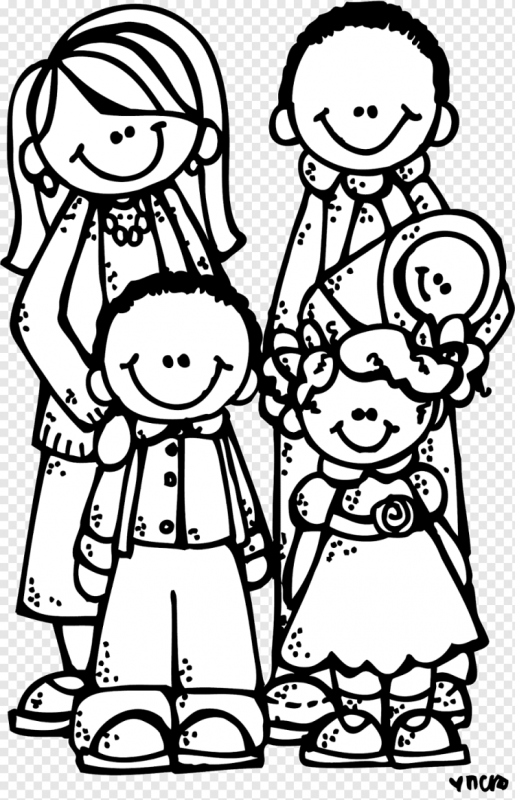 Раскраска семейный пикник