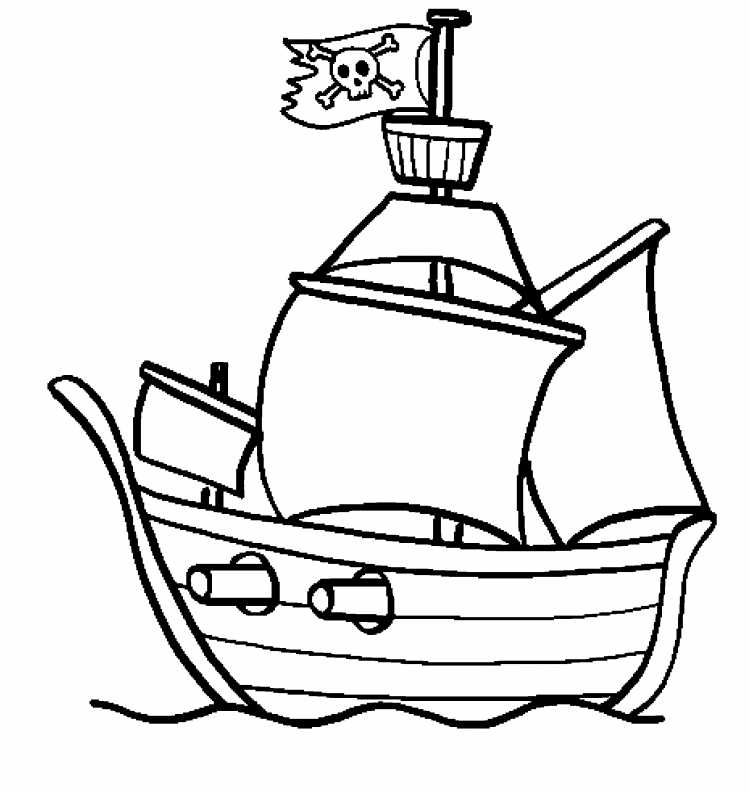 Сказочный корабль раскраска