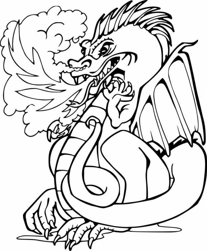 Раскраска дракон