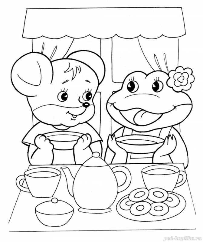 Иллюстрация к сказке раскраска