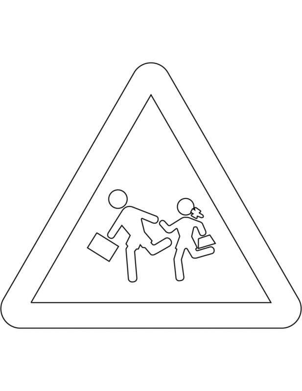 Дорожные знаки для детей раскраски