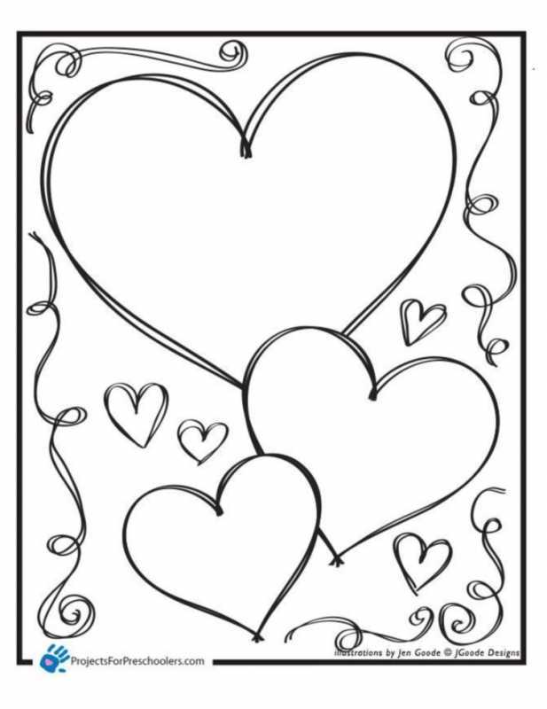 Сердце для раскрашивания