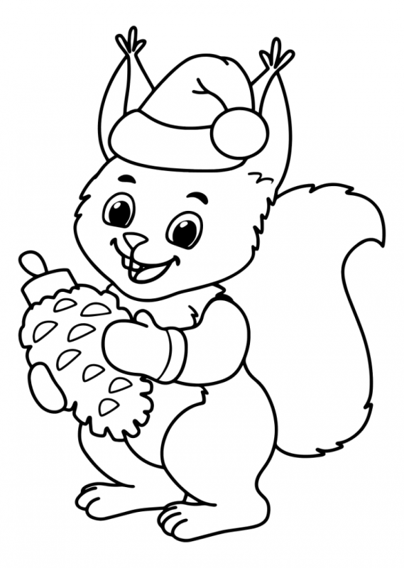 Раскраска Белочка