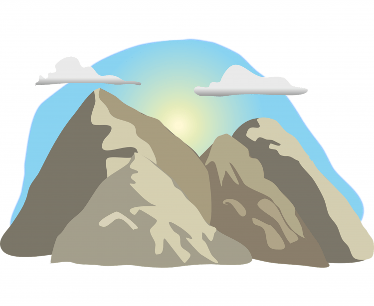 Горы для детей на прозрачном фоне