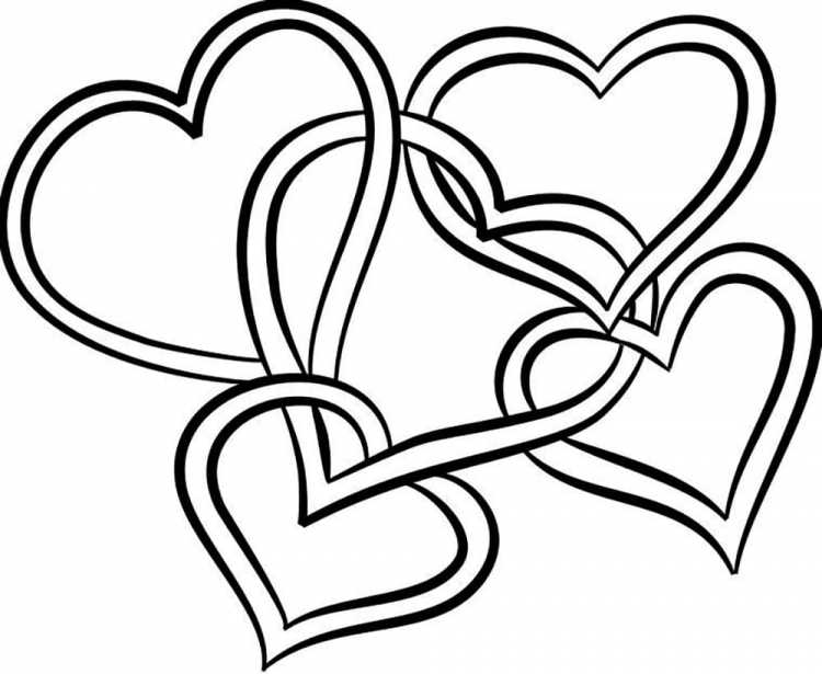 Сердце раскраска для детей