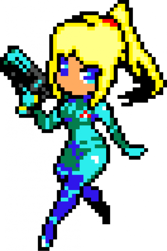 Девочка по пикселям