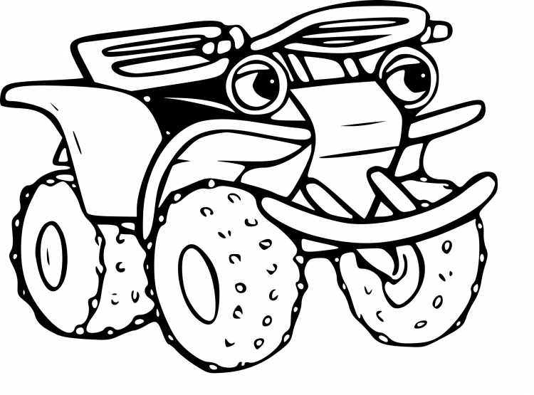 Квадроцикл раскраска для детей