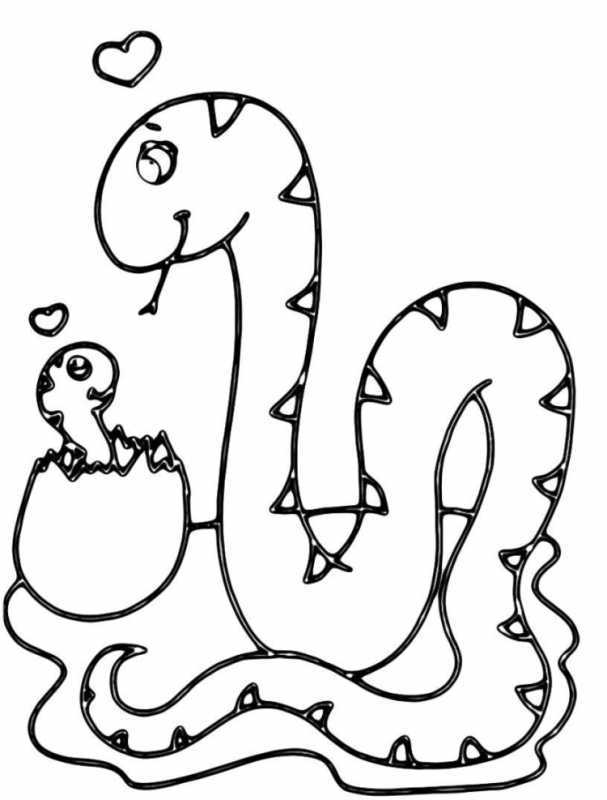 Раскраска морские змеи