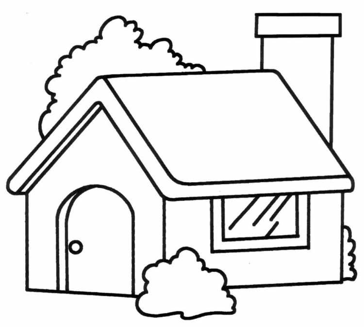 Раскраска. Домики