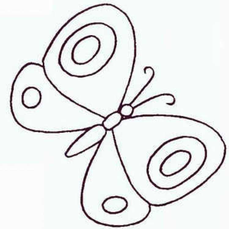 Бабочка рисунок карандашом для детей