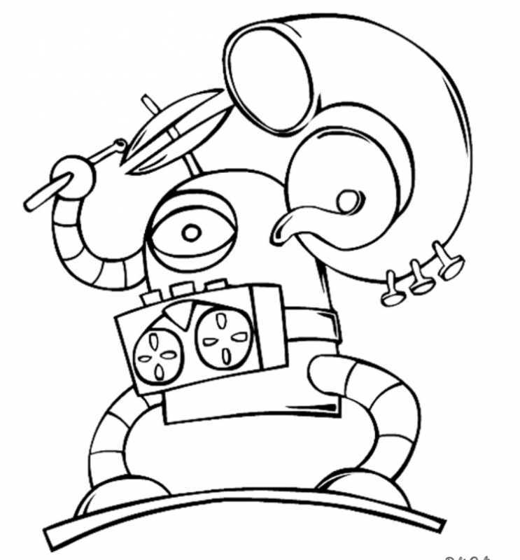 Робот раскраска для детей