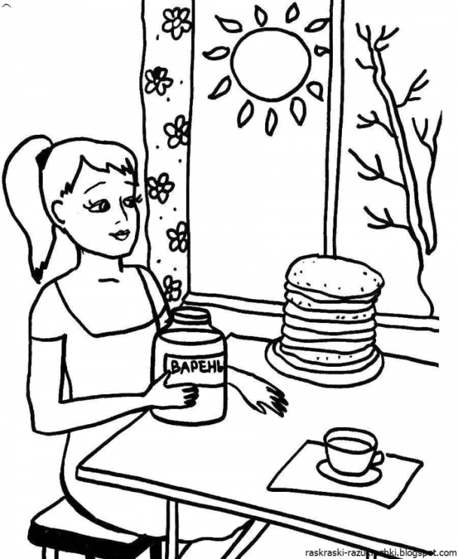 Рисунки Масленицы для срисовки красивые