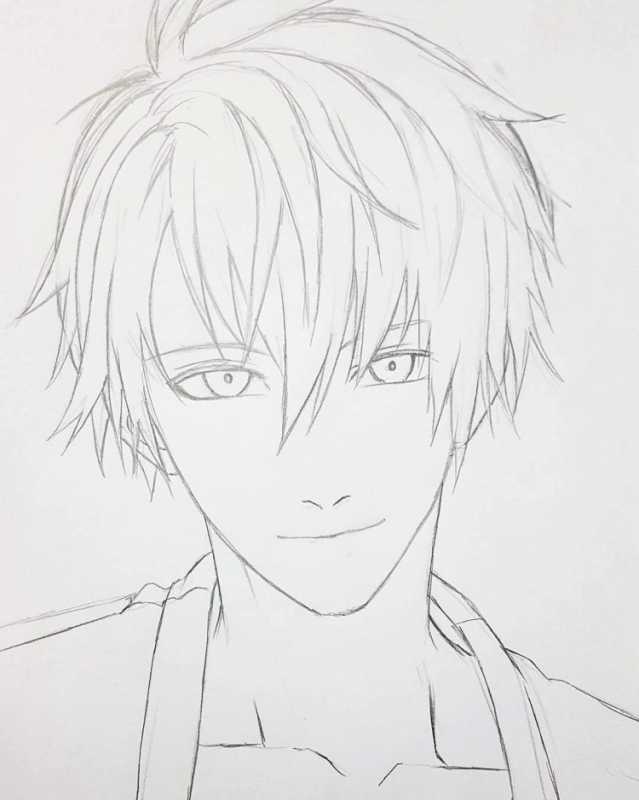 Аниме пацаны карандашом