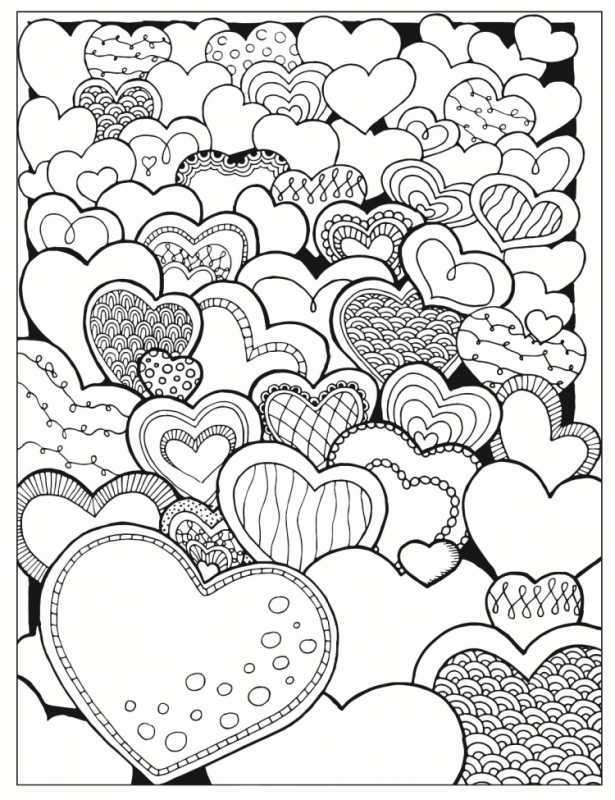 Детские раскраски сердечки